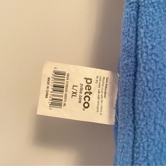 Petco set of 2 reversible fleece dog coats green/ red plaid & blue/Gray argyle - Picture 11 of 14